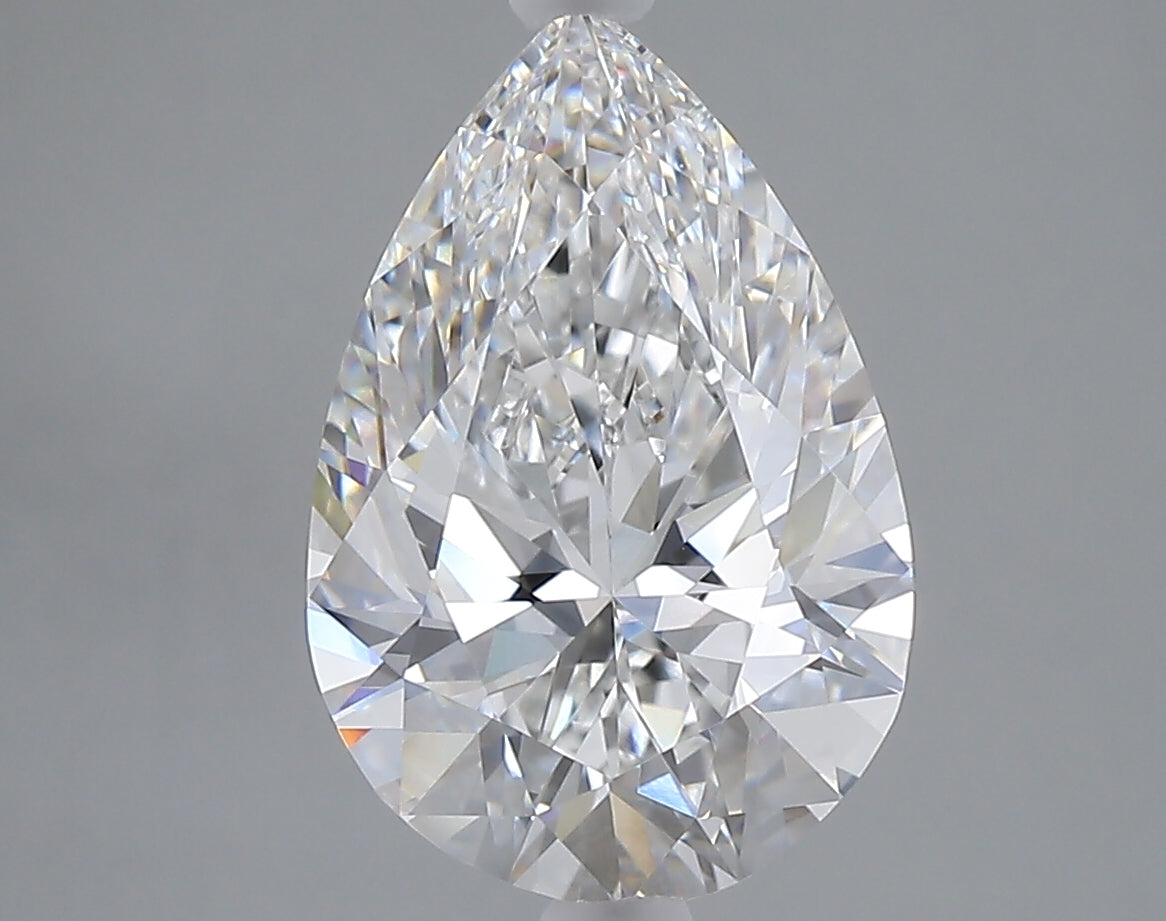 3.54 carat pear lab grown diamond E color VVS2 clarity