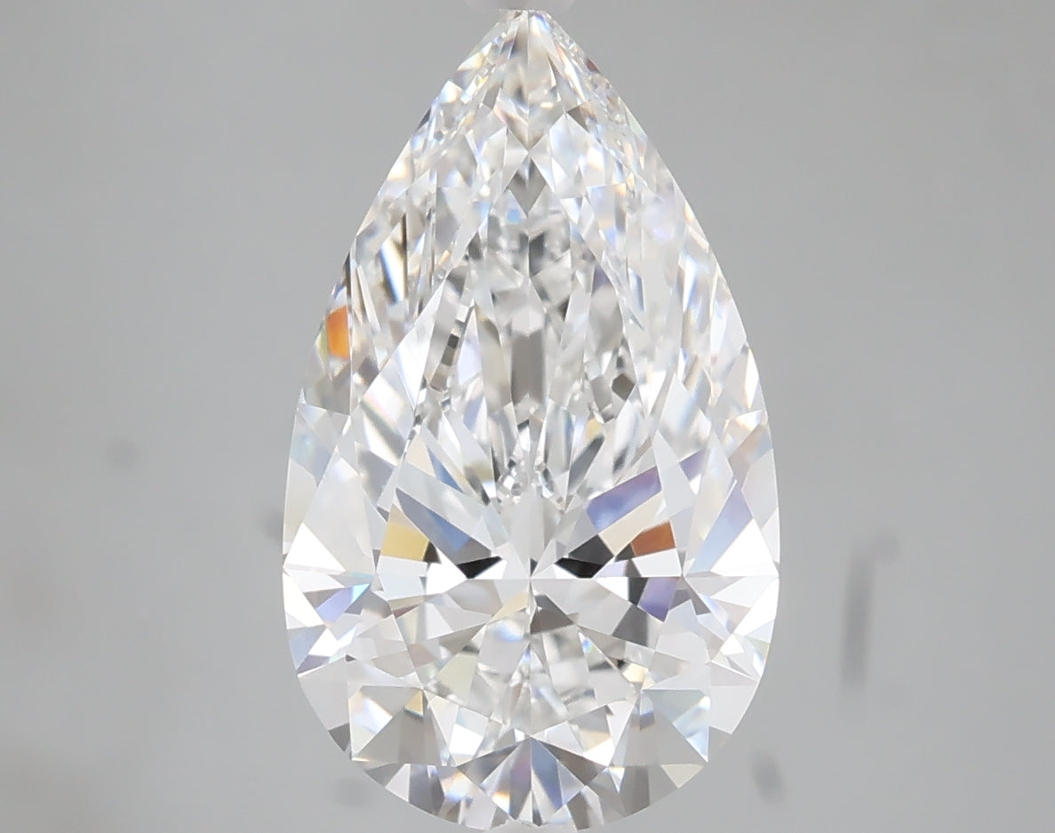 3.58 carat pear lab grown diamond E color VVS2 clarity