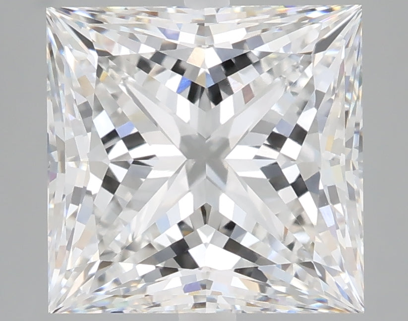 5.08 carat princess lab grown diamond E color VVS2 clarity