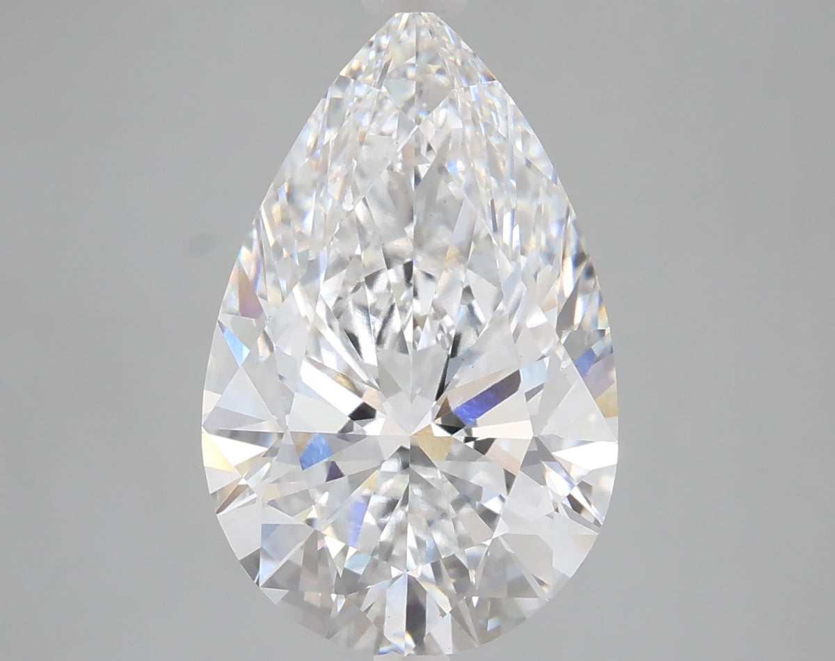 5.09 carat pear lab grown diamond E color VS1 clarity