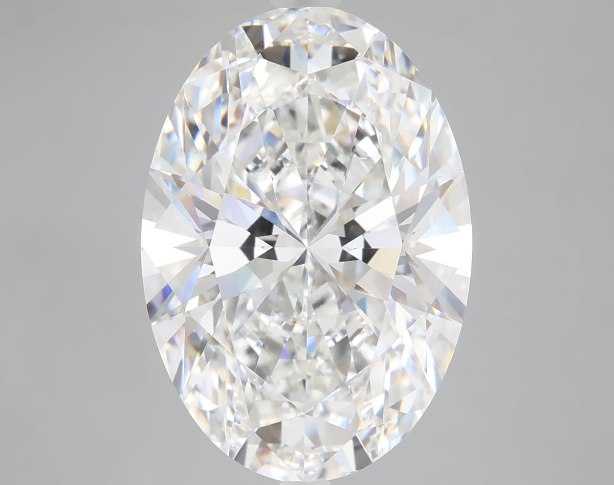 8.06 carat oval lab grown diamond E color VVS2 clarity