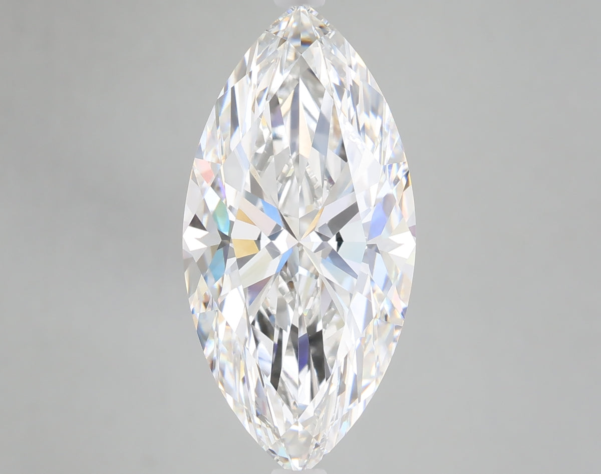 5.92 carat marquise lab grown diamond E color VVS2 clarity