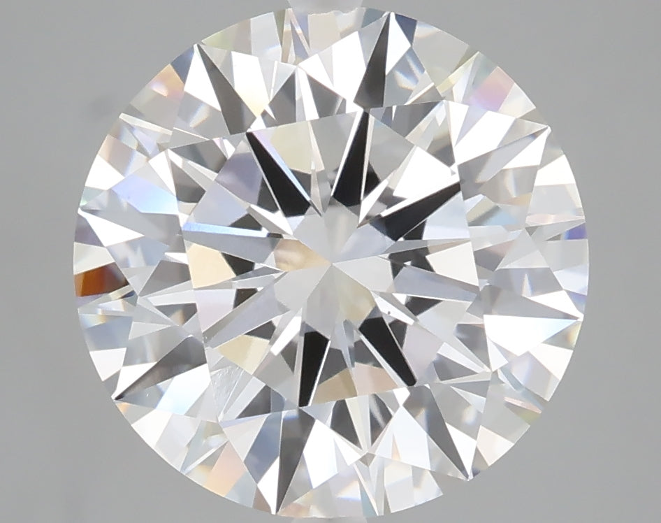 5.10 carat round lab grown diamond F color VVS2 clarity