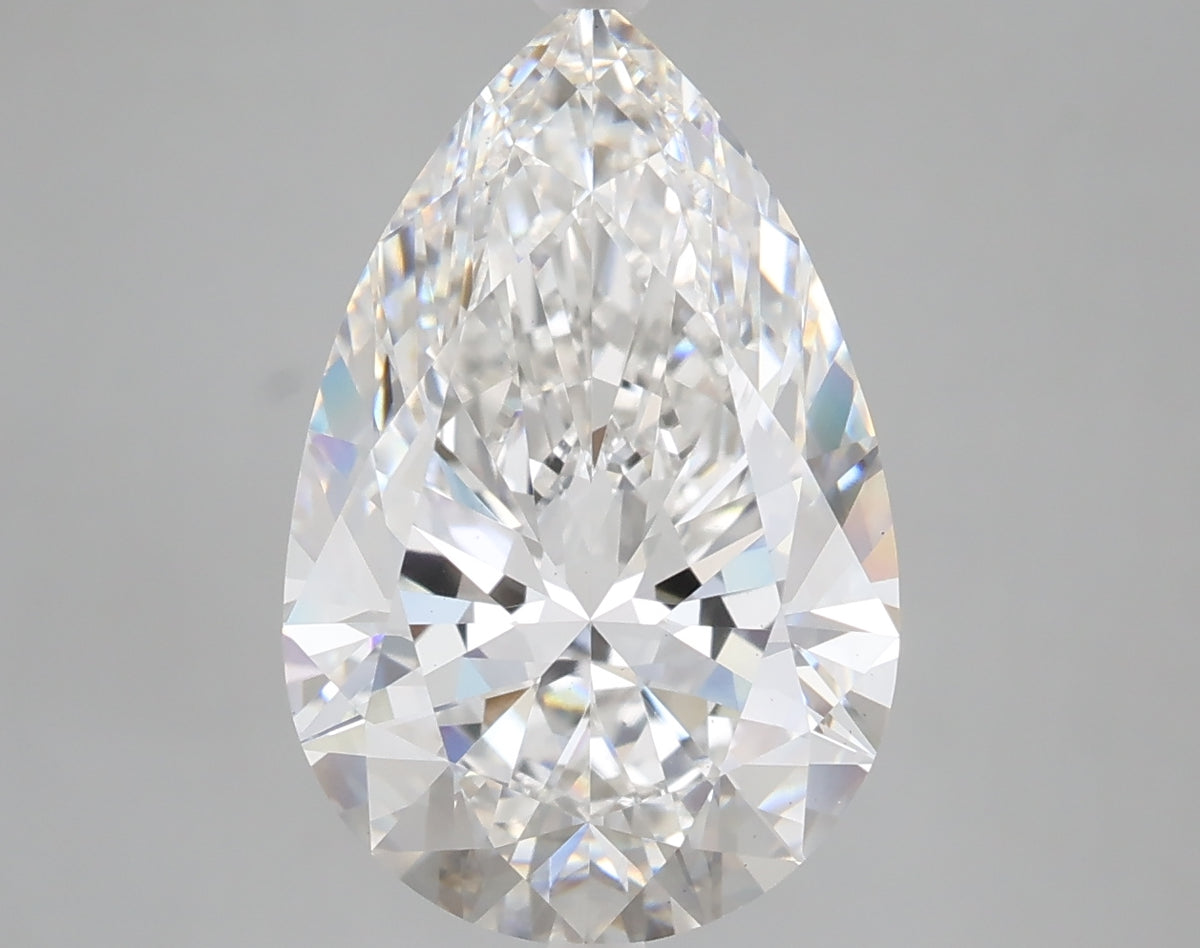 5.03 carat pear lab grown diamond F color VS1 clarity