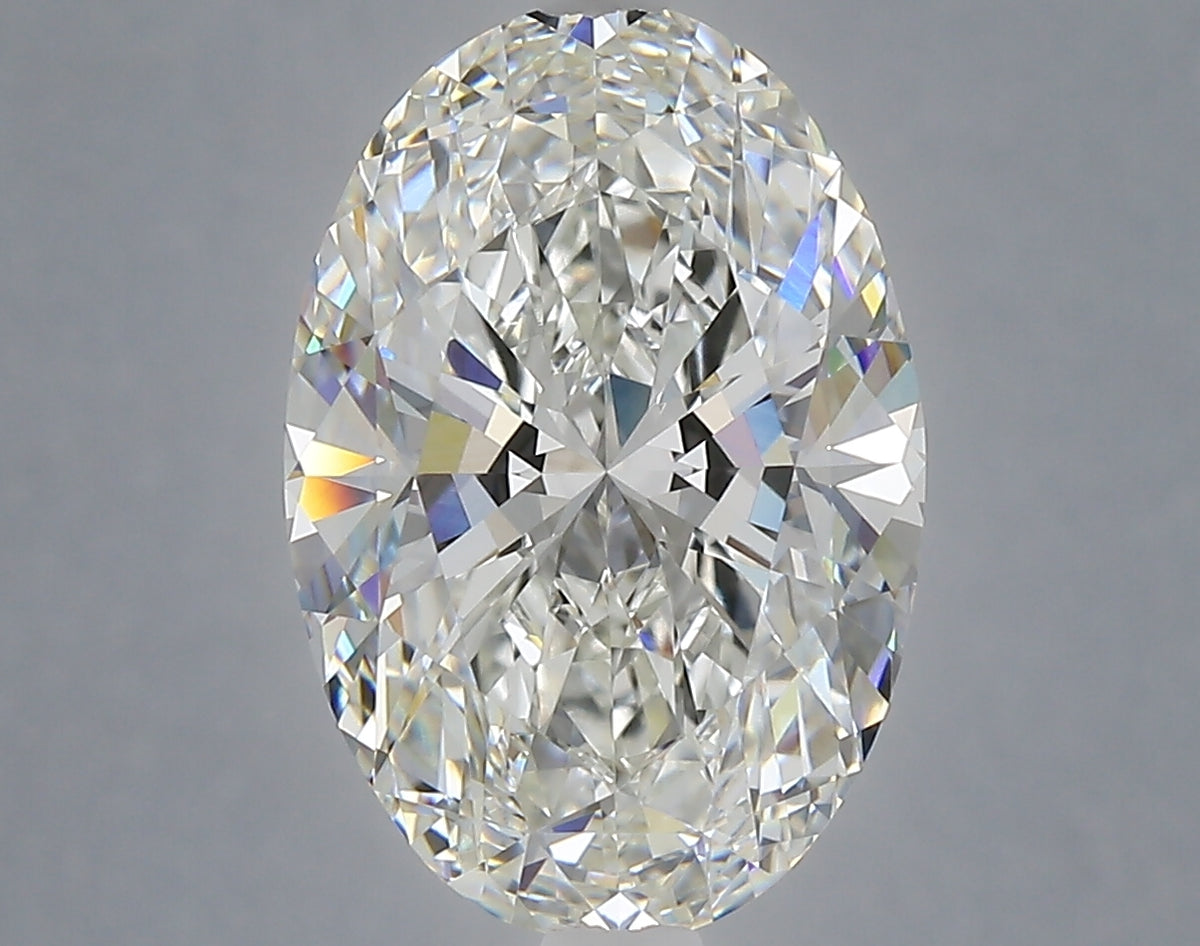4.71 carat oval lab grown diamond H color VVS2 clarity