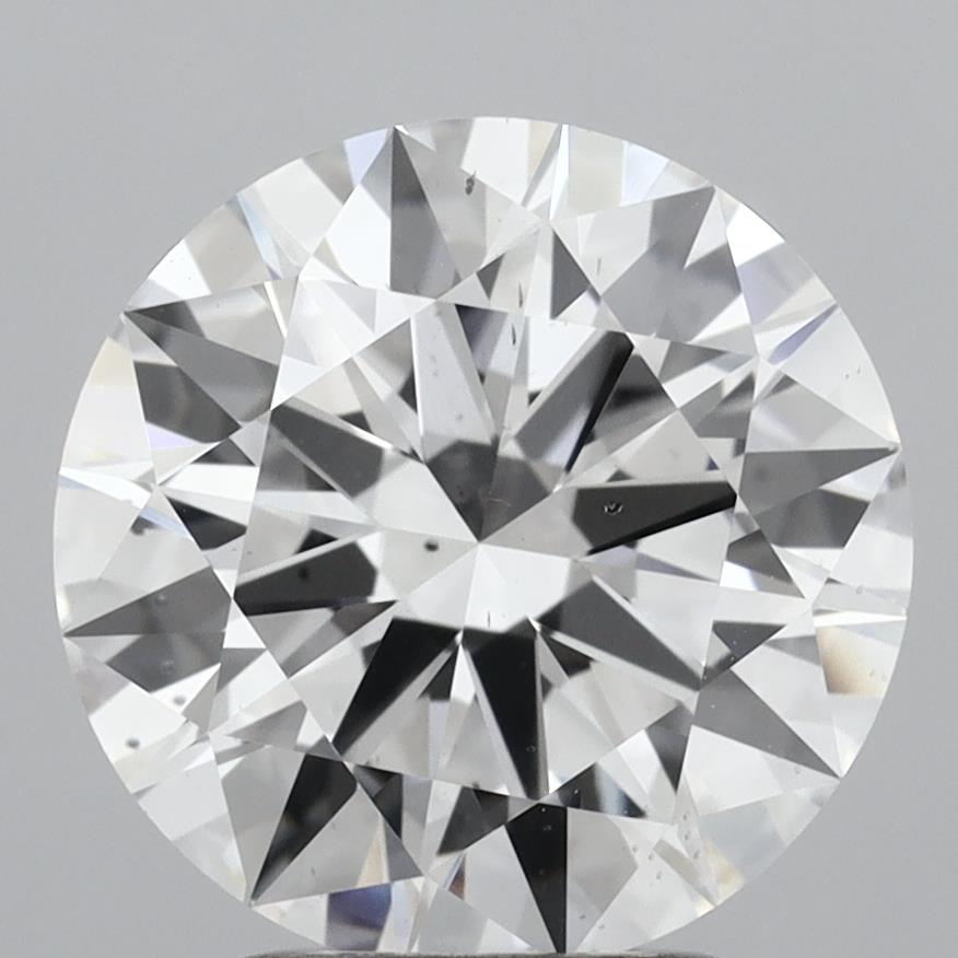 3.14 carat round lab grown diamond E color VS2 clarity