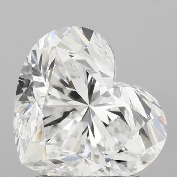 1.70 carat heart lab grown diamond D color VS1 clarity