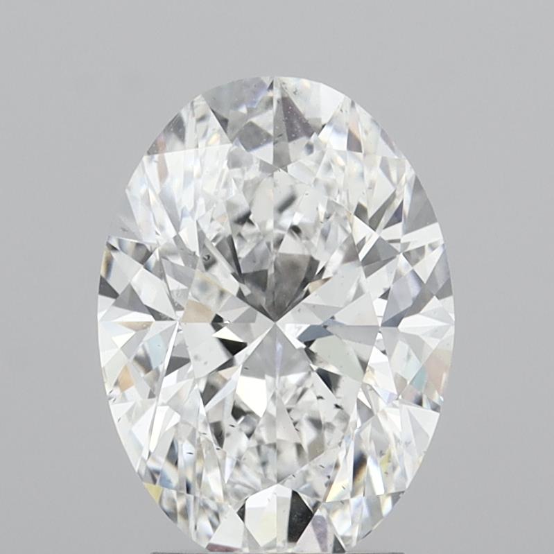 3.38 carat oval lab grown diamond D color VS2 clarity