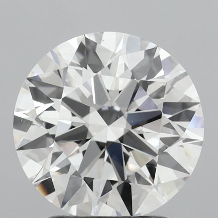 2.35 carat round lab grown diamond F color VS2 clarity