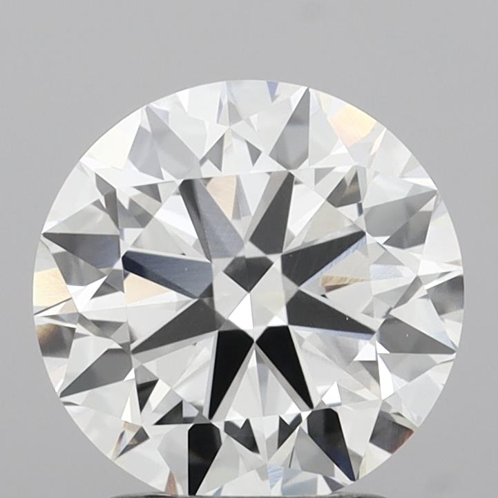 2.12 carat round lab grown diamond D color VVS2 clarity