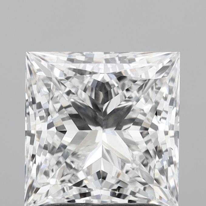 1.90 carat princess lab grown diamond D color VVS2 clarity
