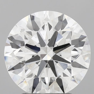 2.61 carat round lab grown diamond D color SI1 clarity