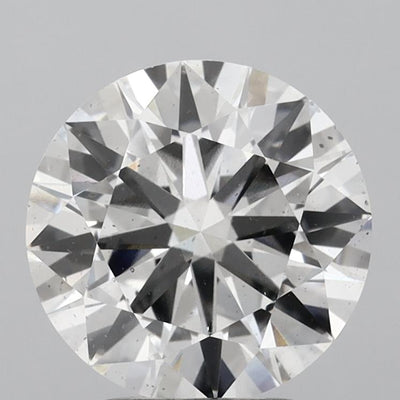 3.31 carat round lab grown diamond D color SI1 clarity