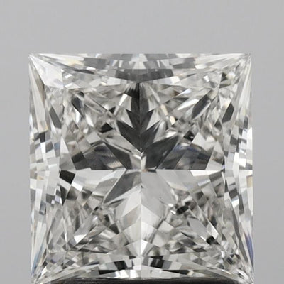 2.33 carat princess lab grown diamond H color VVS2 clarity