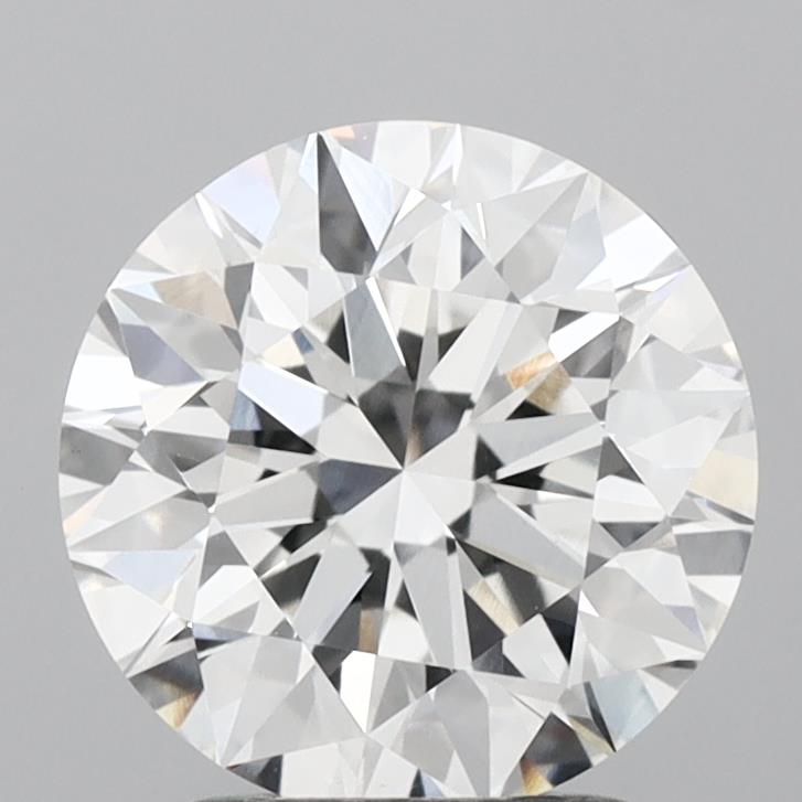 2.33 carat round lab grown diamond E color VVS2 clarity