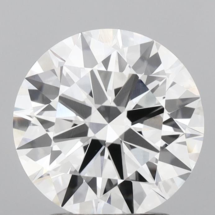 2.18 carat round lab grown diamond D color VVS2 clarity