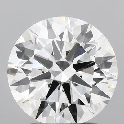 2.18 carat round lab grown diamond D color VVS2 clarity