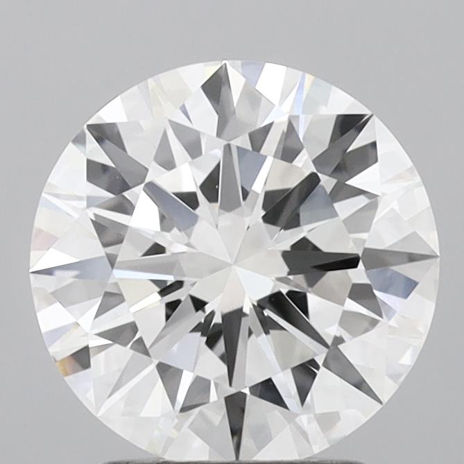 2.22 carat round lab grown diamond E color VVS2 clarity