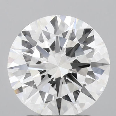 2.22 carat round lab grown diamond E color VVS2 clarity