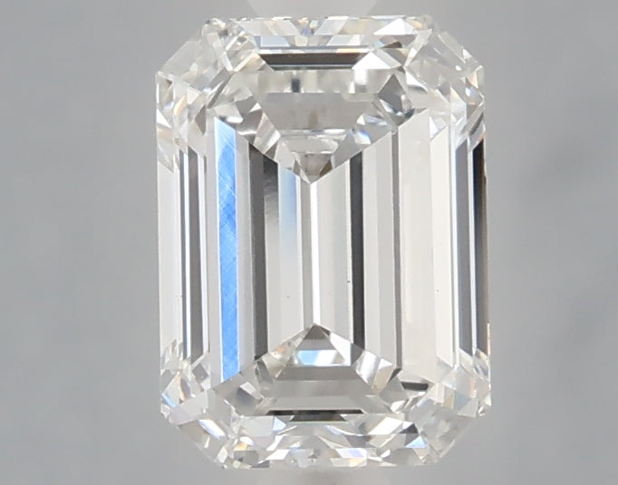 1.54 carat emerald lab grown diamond E color VVS2 clarity