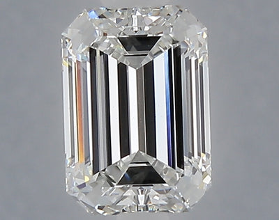 1.55 carat emerald lab grown diamond F color VS1 clarity