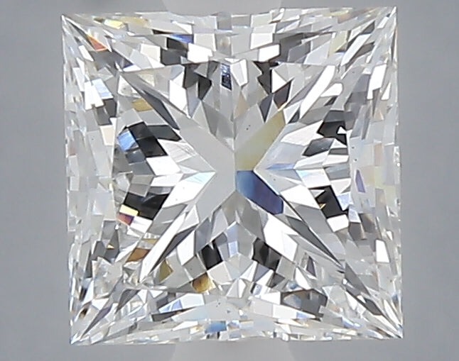 2.06 carat princess lab grown diamond E color VS1 clarity