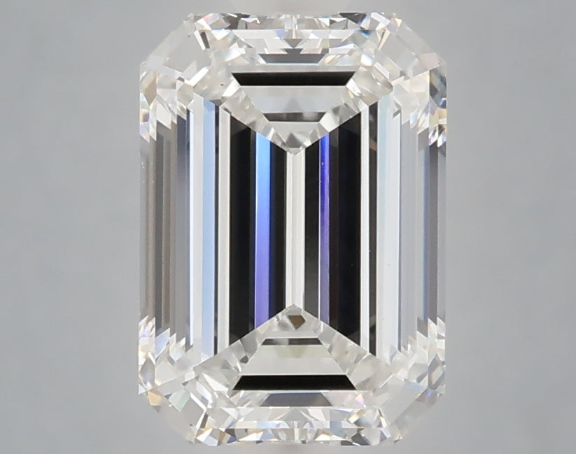 2.60 carat emerald lab grown diamond E color VS1 clarity