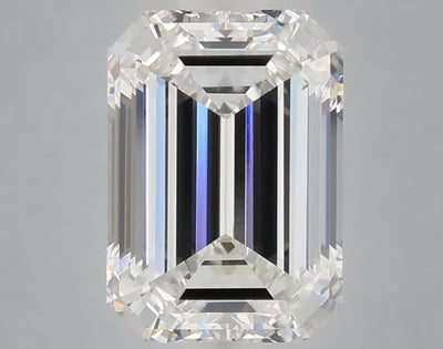 2.60 carat emerald lab grown diamond E color VS1 clarity