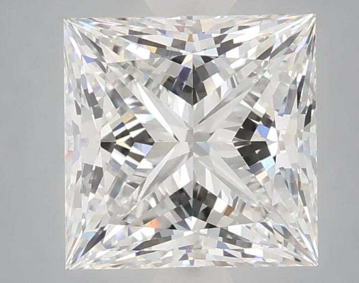 2.59 carat princess lab grown diamond E color VVS2 clarity
