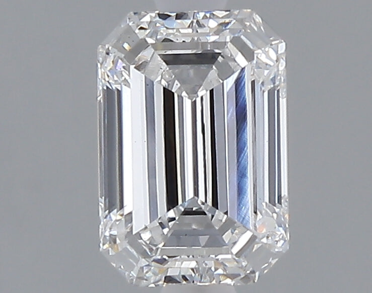1.55 carat emerald lab grown diamond E color VS2 clarity
