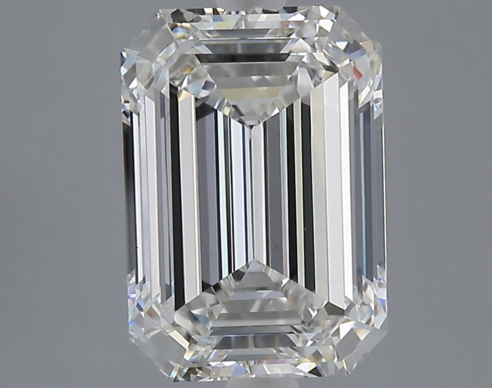 4.04 carat emerald lab grown diamond G color VVS2 clarity