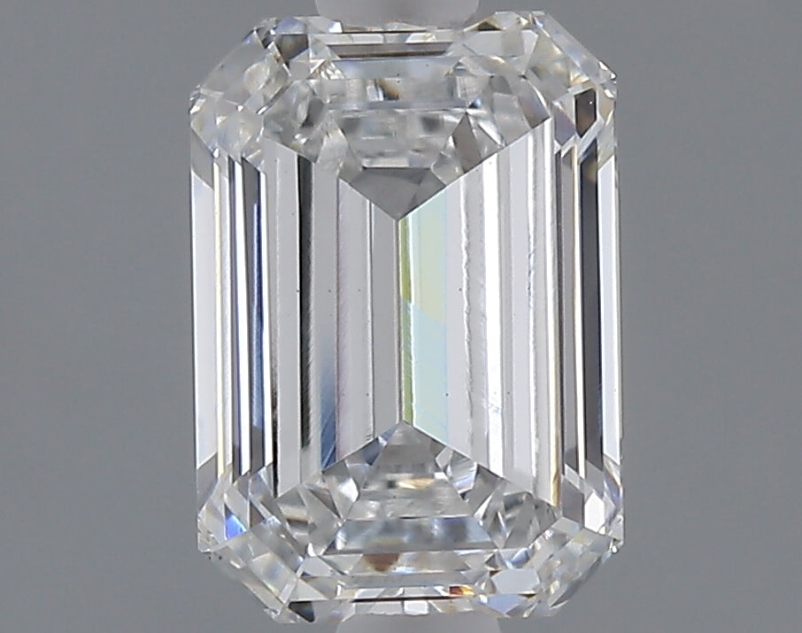 1.55 carat emerald lab grown diamond E color VS1 clarity
