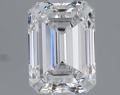 1.57 carat emerald lab grown diamond D color VS1 clarity