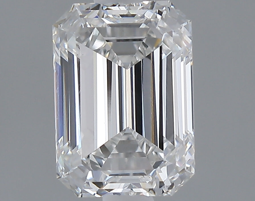 1.58 carat emerald lab grown diamond E color VVS2 clarity