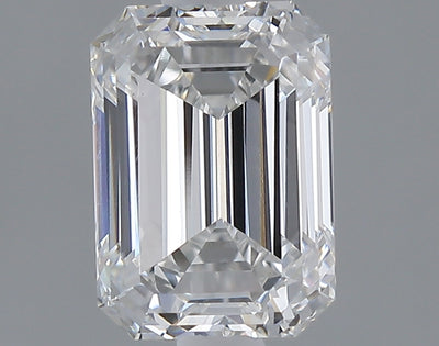 1.58 carat emerald lab grown diamond E color VVS2 clarity