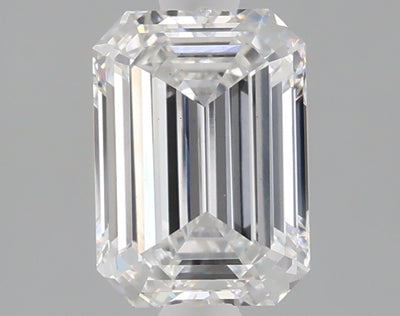 1.56 carat emerald lab grown diamond E color VS1 clarity