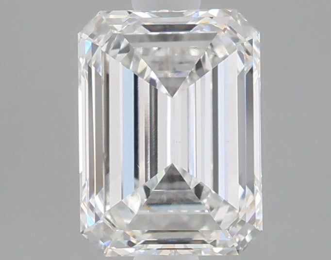 1.54 carat emerald lab grown diamond E color VVS2 clarity