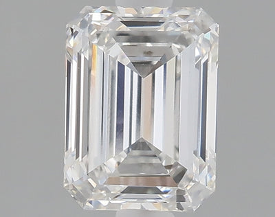 1.54 carat emerald lab grown diamond E color VVS2 clarity