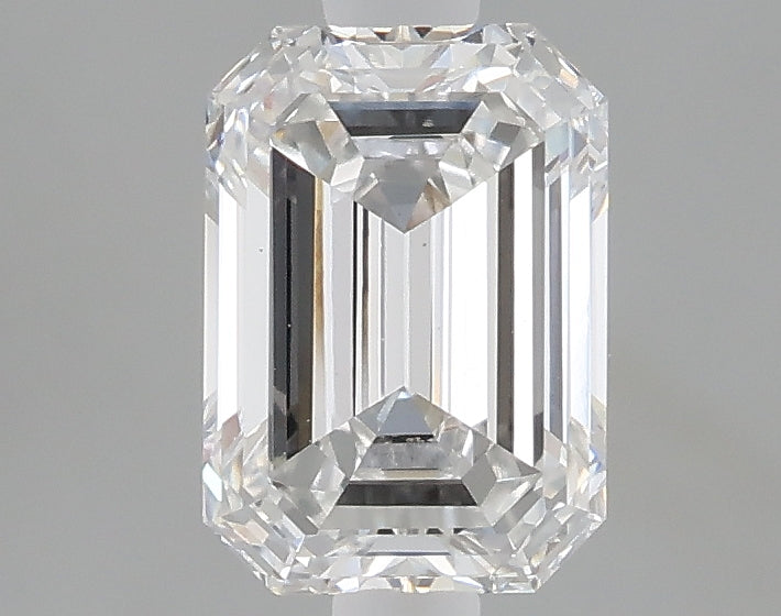 1.54 carat emerald lab grown diamond E color VS1 clarity