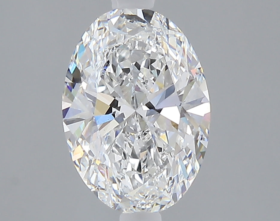 2.07 carat oval lab grown diamond E color VVS2 clarity