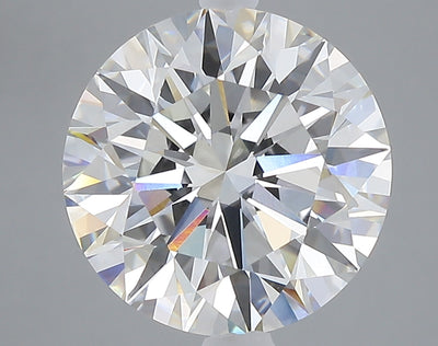 5.08 carat round lab grown diamond F color VVS2 clarity