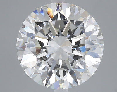 8.08 carat round lab grown diamond F color VVS2 clarity