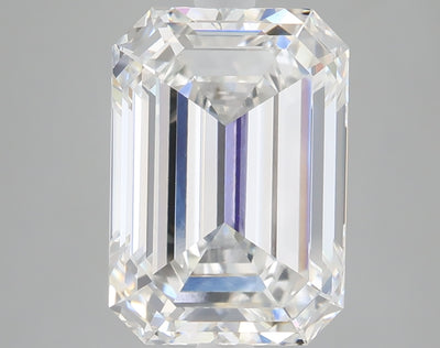 5.02 carat emerald lab grown diamond F color VVS2 clarity