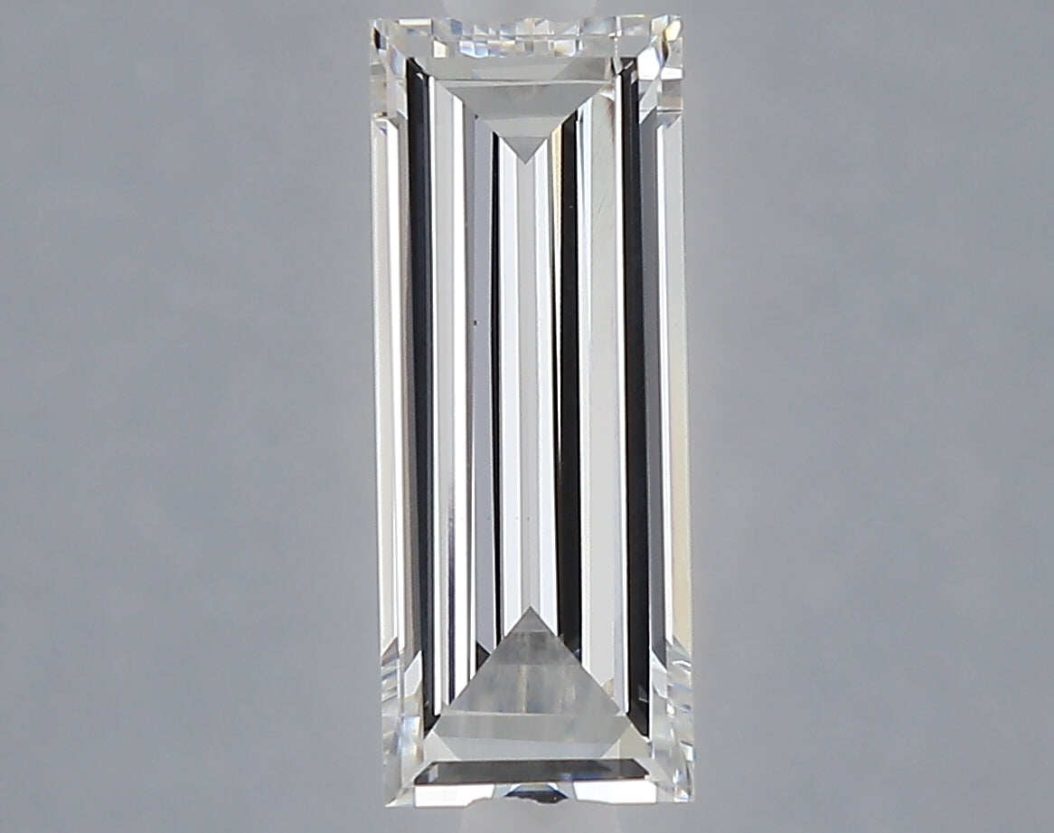 1.07 carat baguette lab grown diamond F color VVS2 clarity