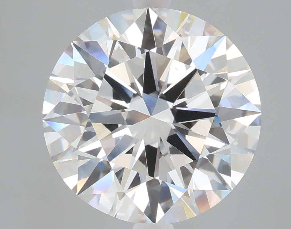 5.08 carat round lab grown diamond F color VVS2 clarity