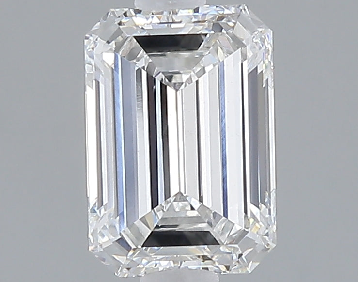 1.54 carat emerald lab grown diamond E color VS1 clarity