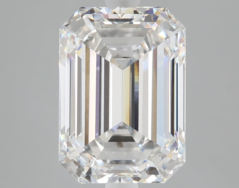 4.26 carat emerald lab grown diamond E color VVS2 clarity