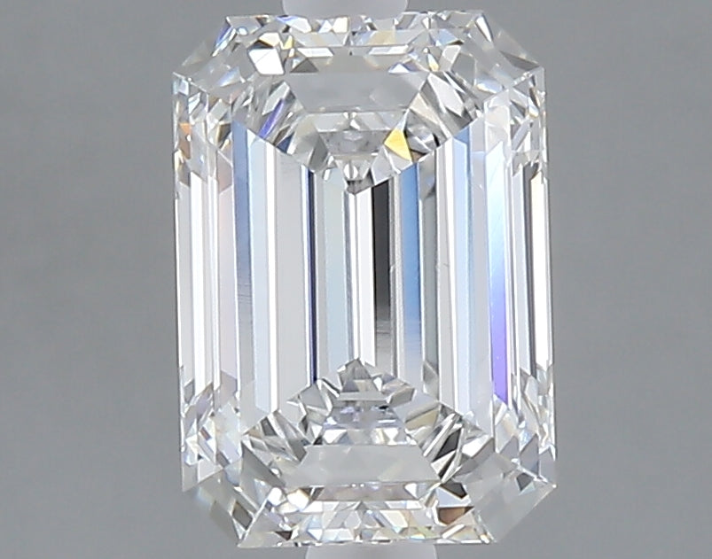 2.03 carat emerald lab grown diamond E color VS1 clarity