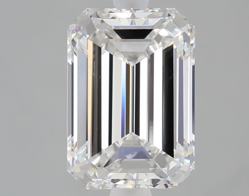 2.59 carat emerald lab grown diamond E color VS1 clarity
