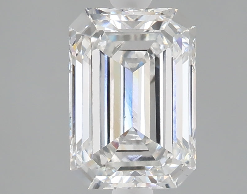 2.02 carat emerald lab grown diamond E color VS1 clarity
